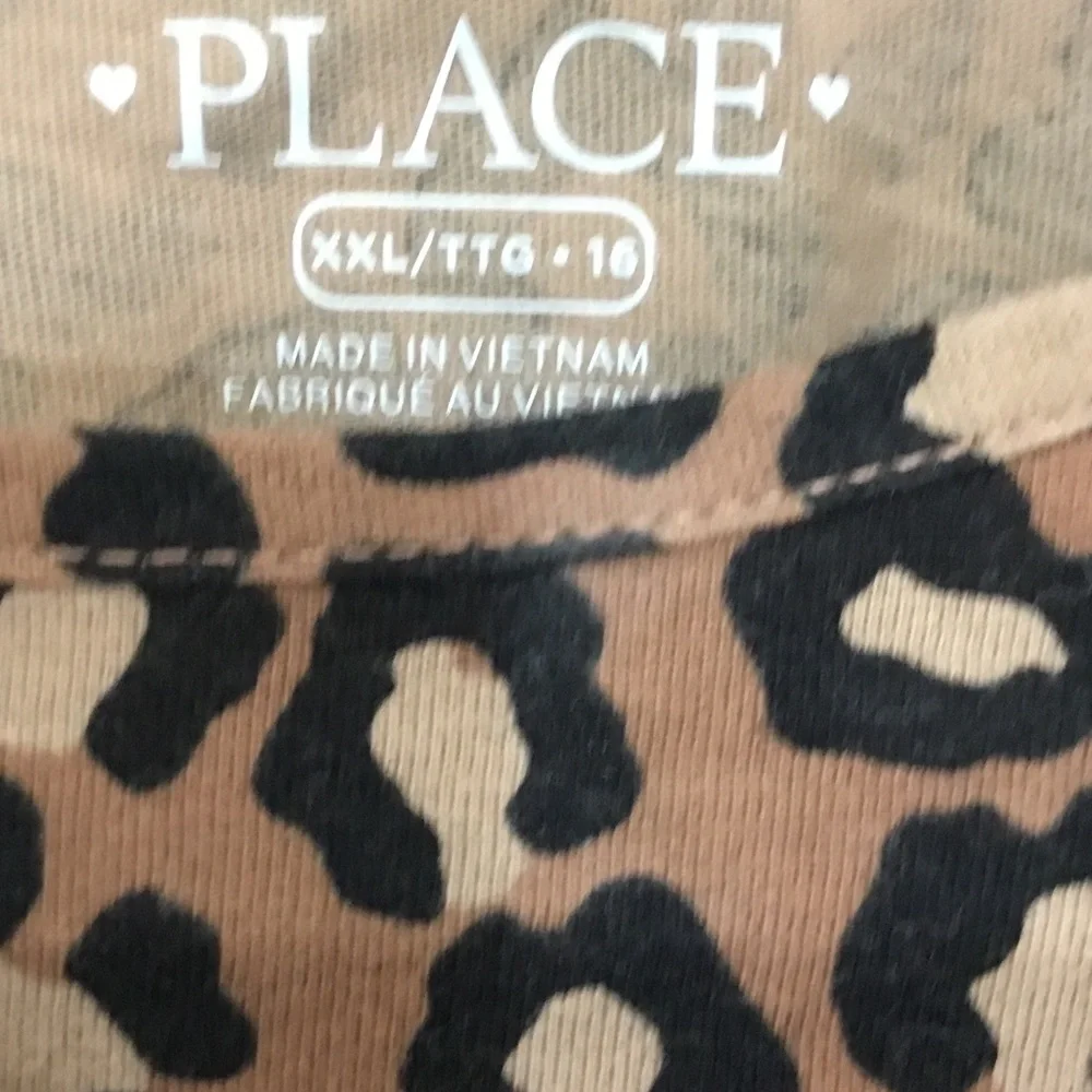Place Girls' Brown Leopard Print Long-Sleeve Casual Dress